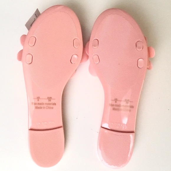 Pink daisy Flower Jelly Sandals flats slip on flip flops light barbie pink y2k - Picture 5 of 5